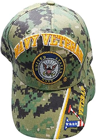 Donanma Veteran Crest Mühür V ACU Dijital CAMO 100 % Akrilik Ayarlanabilir İşlemeli Beyzbol Şapkası Şapka