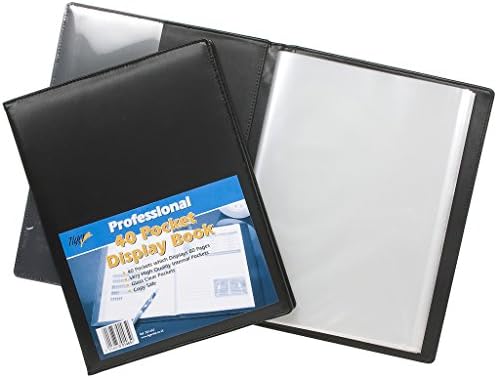 A4 Deluxe Ciltli Ekran Kitap Siyah Yastıklı Deri Görünümlü İş Klasörü 40Pkt