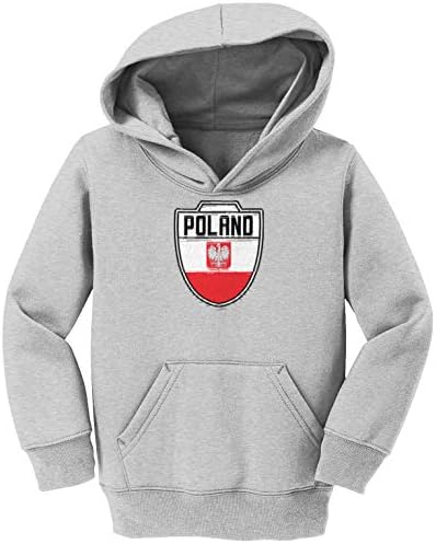 Polonya-Country Futbol Arması Yürümeye Başlayan Çocuk / Gençlik Polar Kapüşonlu Sweatshirt