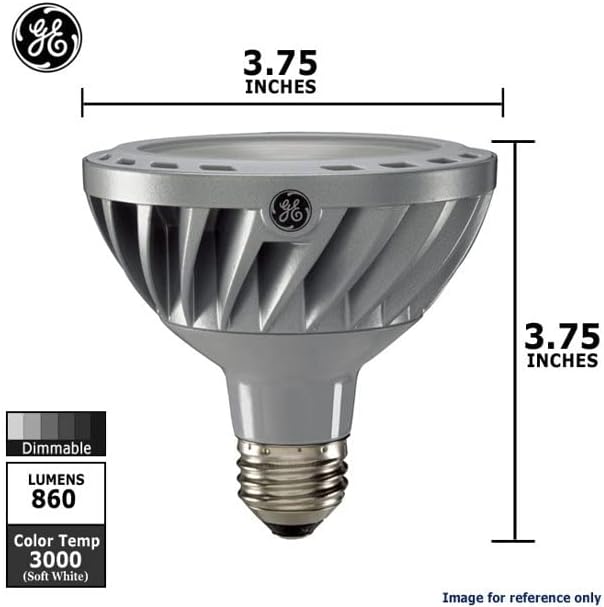 (4 Ampul) GE 67922 LED Enerji Akıllı PAR30 Spot Işığı, 12 watt, Kısılabilir, 3000K, 860 lümen LED Ampul