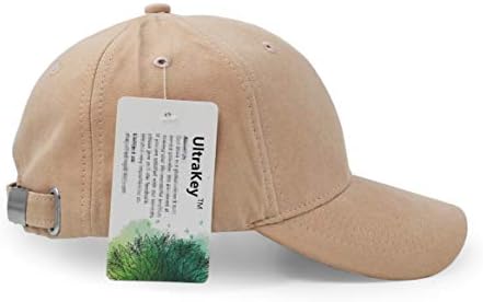 UltraKey Süet Beyzbol Şapkası, Unisex Faux Süet Deri Klasik Ayarlanabilir Düz Şapka Beyzbol Şapkası
