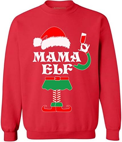 Garip Stiller Mama Elf Çirkin Noel Kazağı-Noel Temalı Tatil Sezonu Sweatshirt-Anne için en iyisi / Anne