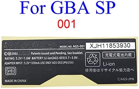 1 ADET Yeni Etiketler Çıkartmaları Gameboy Advance GBA SP için GBA GBC GBP Oyun Konsolu Değiştirme (GBA SP 001)