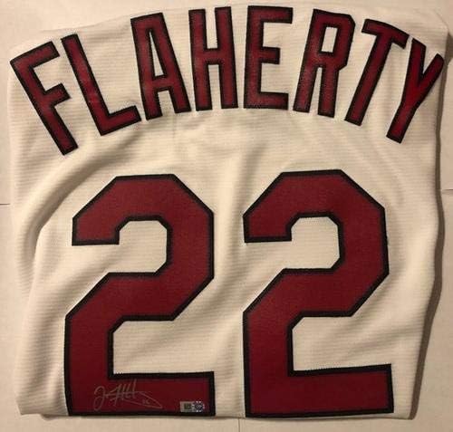 Jack Flaherty İmzalı Beyaz St. Louis Cardinals Çoğaltma Forması - İmzalı MLB Formaları