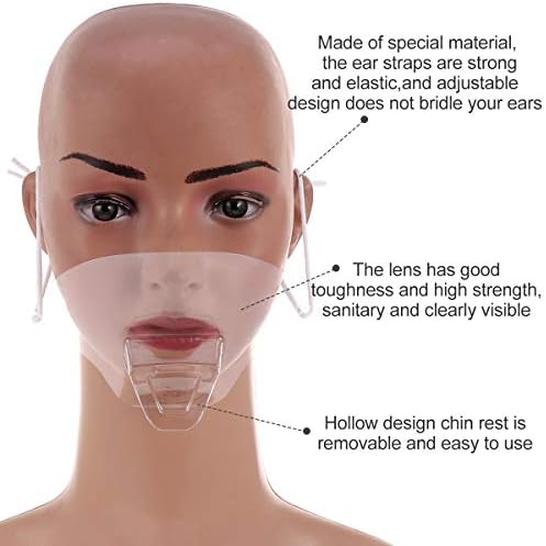 KESYOO 50 ADET Şeffaf Sıhhi Ağız Maskesi Plastik Ağız Kalkanı Anti Sis Açık Maske Restoran Otel Güzellik Salonu
