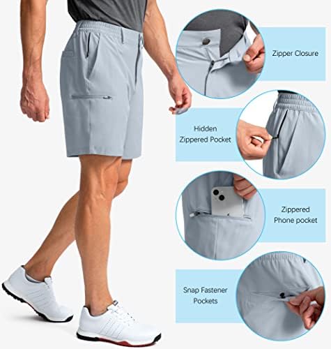 Pinkbomb erkek golf şortu 6 Cepli Streç Hızlı Kuru Yürüyüş İş Elbisesi Şort Erkekler için