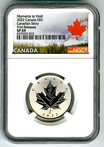 2022 CA Kanada Kraliyet Gümüş Akçaağaç Yaprağı Kanada Hikayesi ilk olarak 5 $NGC SP69 yayınladı