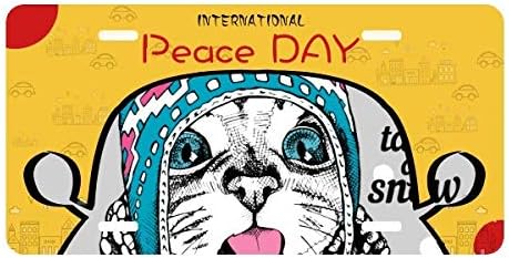 soğuk usta DIY lab Kedi Kafası Tadı Kar Kedi Korumak Hayvan Pet Plaka Etiketi Araba Dekorasyon Barış Günü