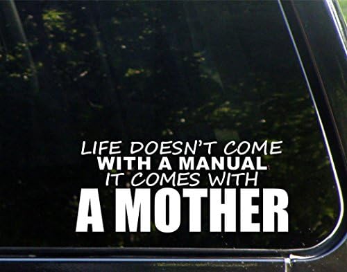 Hayat Bir El Kitabı ile Gelmiyor Bir Anne ile Geliyor - Arabalar için Komik Araba Vinil tampon çıkartması Pencere