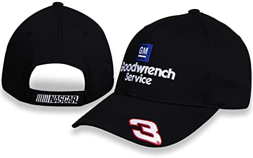 Dale Earnhardt Sr 3 Ağzına kadar GM Goodwrench Hizmeti Artı Yetişkin Swoosh Sponsoru Nascar Şapkası Tamamen Siyah