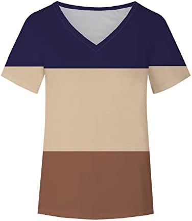 Giyim Y2K V Boyun Pamuk Grafik Rahat Çizgili Üst T Shirt Bayanlar için Yaz Sonbahar Kısa Kollu Üst TT TT