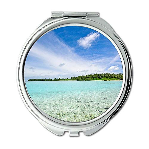 Ayna, Kompakt Ayna, plaj bulutlar çevre, Cep Aynası, taşınabilir Ayna