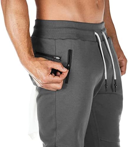 Gaocaı erkek Sweatpants Fermuarlı Cepler ile Atletik Pantolon Joggers Erkekler için Giyim Eğitim eşofman altları