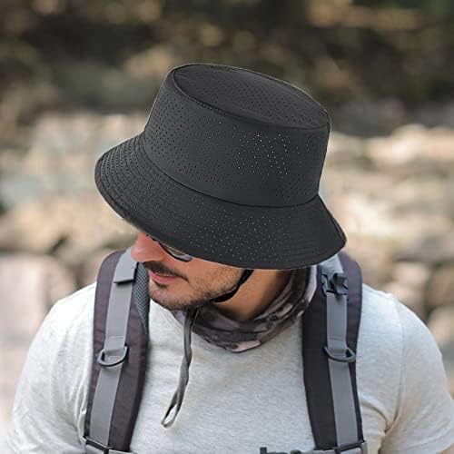 Erkek Örgü Kova Şapka Yaz Soğutma balıkçı şapkası Rüzgar Geçirmez güneşlikli kep Yürüyüş, Seyahat için
