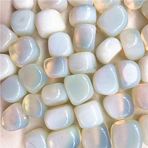 ERTİUJG HUSONG306 50g Beyaz Opal Eskitme Kristaller Kuvars çakıl taşları Şifa Dekorasyon Şanslı Doğal Taşlar ve Mineraller