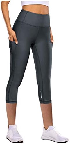 GDJGTA Yoga Pantolon Kadınlar için Yüksek Bel Sıkı Spor Yoga Pantolon Çıplak Gizli Cep