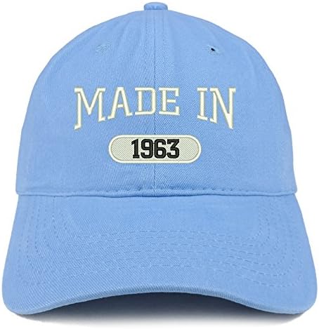 1963'te Yapılan Modaya Uygun Giyim Mağazası İşlemeli 60. Doğum Günü Fırçalanmış Pamuklu Şapka