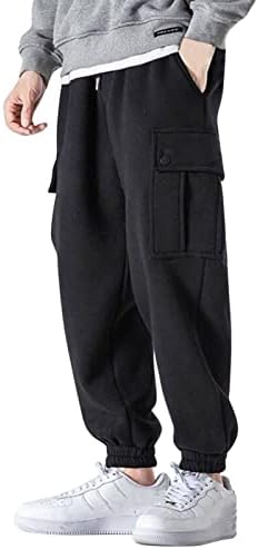 Erkek Jogger Sweatpants Kravat Pantolon Trend Gençlik Rahat erkek Sıcak Artı Kadife Tulum Pantolon Ayak erkek Pantolon