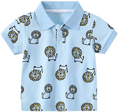Hızlı Kısa Çocuklar Yürümeye Başlayan Bebek Bebek Erkek Gömlek Katı Kısa Kollu Sevimli Karikatür Baskı T Shirt Bluz