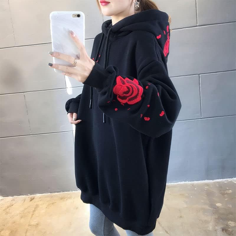 Artı Boyutu kadın Bahar Çin Geleneği Tarzı Hoodies Kazak Elbise Hanfu Uzun Kollu Nakış Cheongsam
