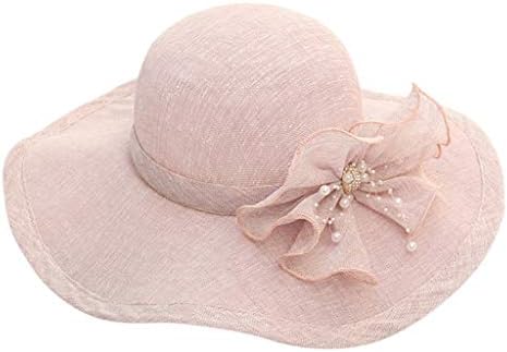 Kadın Düğün Çay Fascinator Şapka Gelin Salonu Geniş Brim Roll up Güneş Hasır Şapka Fedora Katlanabilir Hafif