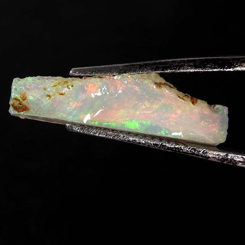 Jewelgemscraft™ 13.40 Ct. Ultra Yangın Ham Opal Taş, Doğal Kaba, Taş Kristalleri, Etiyopya Opal Kaya, Takı Yapma Malzemeleri,