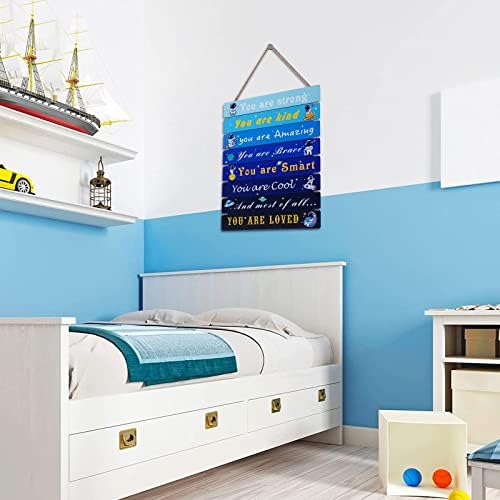 Dış Mekan duvar dekoru Komik Spaceman Duvar Sanatı Erkek Odası için İlham Verici Ahşap Tabelalar Çocuklar için yatak