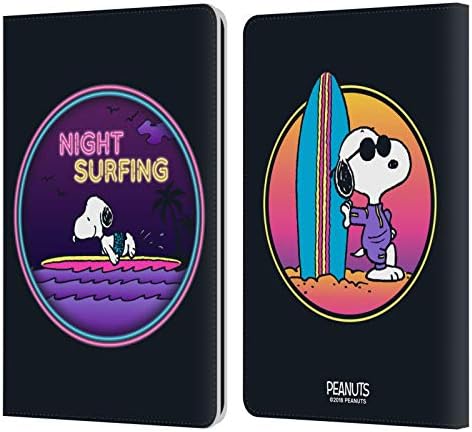 Kafa Durumda Tasarımlar Resmen Lisanslı Fıstık Gece Sörfçü Snoopy Aloha Disko Deri Kitap Cüzdan Kılıf Kapak Kindle