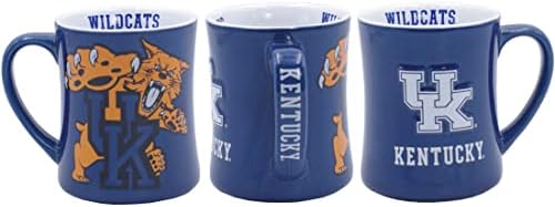 RFSJ Kentucky Wildcats Seramik 16 oz Kabartma (3D) Kupa, Mavi