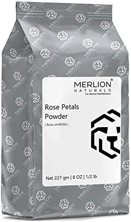Gül Yaprakları Tozu Merlion Naturals / Rosa centifolia / Gıda Sınıfı / Saç ve Yüz Paketi için İdeal (8 OZ)
