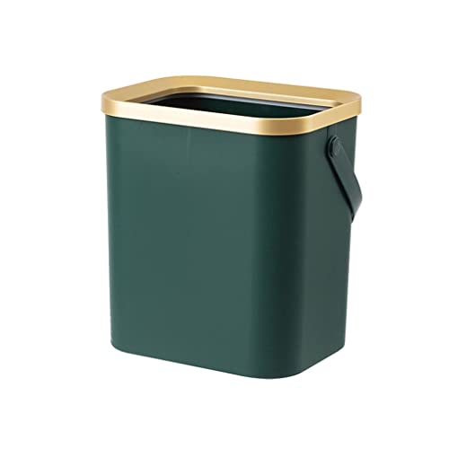 WPYYI Altın çöp tenekesi Mutfak Banyo için Dört Ayaklı İtme Tipi Plastik Dar çöp tenekesi kapaklı ( Renk : Gri , Boyut