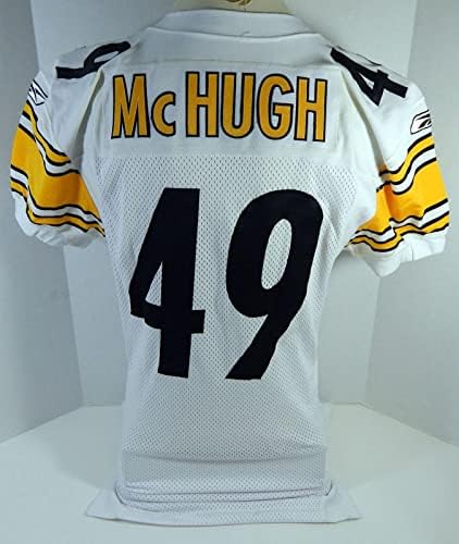 2006 Pittsburgh Steelers McHugh 49 Oyunu Verilen Beyaz Forma 46 DP21130 - İmzasız NFL Oyunu Kullanılmış Formalar