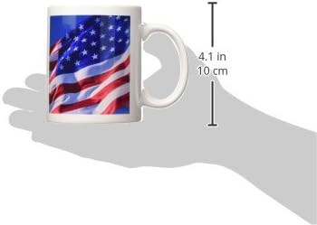 3dRose Amerikan Bayrağı Kupa, 11 oz, Seramik