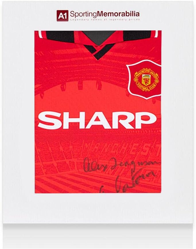 Sör Alex Ferguson ve Eric Cantona Çift İmzalı Manchester United Forması-1996, Ev İmzalı Futbol Formaları