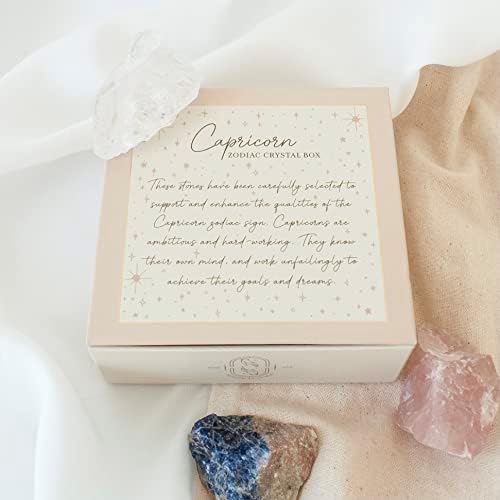 Mucize ay Mini Zodyak Zodyak işareti için hediyeler-Oğlak kristalleri ile oğlak kristal seti-Astrolojik hediyeler