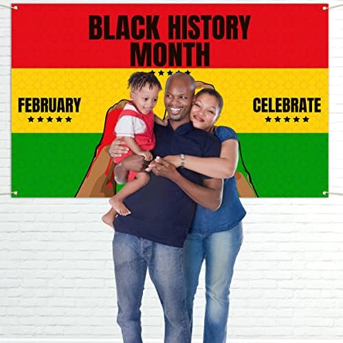 Siyah Geçmişi Ay Parti fotoğraf kabini Zemin Afrika Amerikan Siyah Gurur Şubat Kutlama Dekorasyon Kaynağı