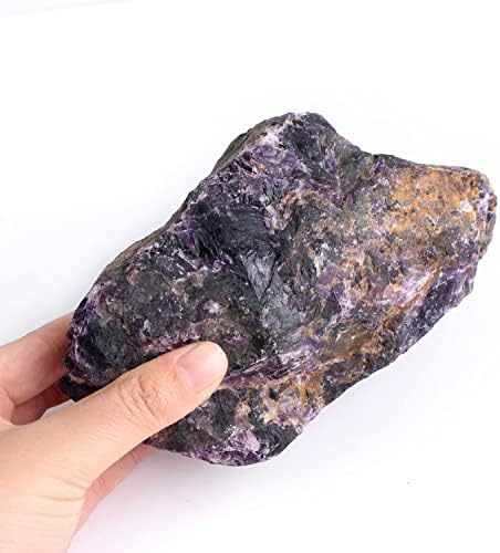 HEEQİNG AE216 1 ADET 500-1500g Büyük Doğal Ham Mor Florit Kuvars Kristal Kaya Reiki Taş Şifa Numune Mineraller Koleksiyonu