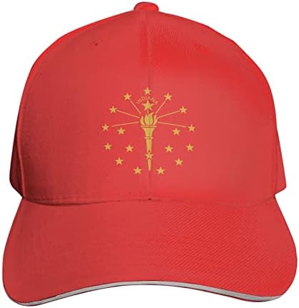 BBQT Bayrağı Indiana beyzbol şapkası Erkek Bayan Casquette Unisex Anne Şapka Ayarlanabilir Golf Kap