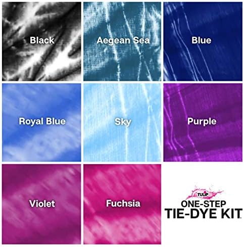Lale Tek Adımlı Batik Seti 15 Renkli Parti Seti, Standart, Gökkuşağı ve Tek Adımlı 8 Renkli Batik Seti, Göksel