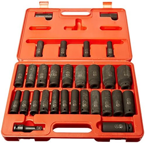 ATD Tools 4901 1/2 Sürücü 29 Parçalı SAE ve Metrik Derin Darbeli lokma Seti