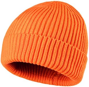 LANGZHEN Kalın Sıcak Kış Bere Şapka Klasik Günlük örgü bere Yumuşak Streç Kaflı Şapka Kadınlar için