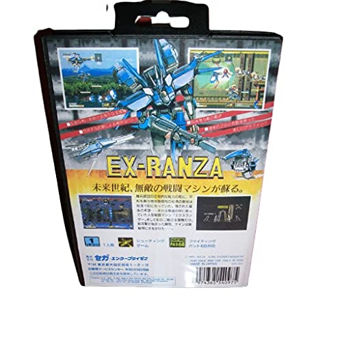 Aditi EX Ranza Japonya Kapak ile Kutu ve Manuel MD Genesis MegaDrive Video Oyun Konsolu 16 bitlik MD Kartı (ABD, AB
