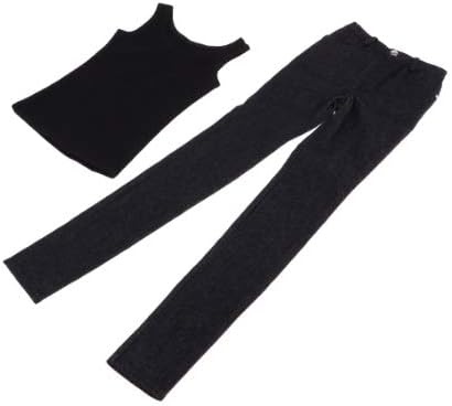 Stüdyo bir Moda Siyah Kot Pantolon ve Yelek T-Shirt Elbise 1/3 BJD Bebek için 55-60 cm Bebek