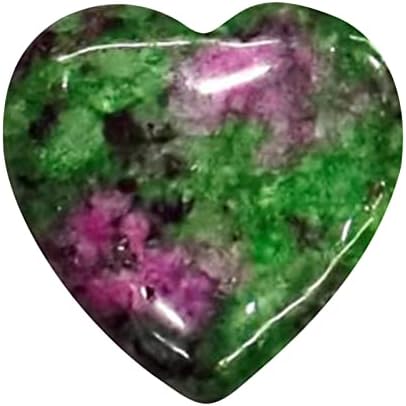 ıOPQO Kalp Şekli Kristal Doğal Taş Cilalı Aşk Taş Gül Kuvars Ametist Çiçek Taşlar Bahçe için (C, Bir Boyut)