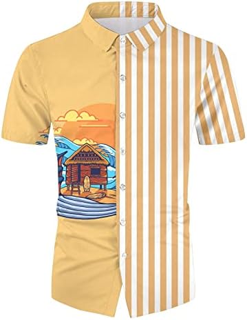 2023 Hawaii Düğme Erkek eşofman Takımları Setleri Rahat Kısa Kollu Yaz Üstleri ve plaj şortu Erkek koşu kıyafetleri
