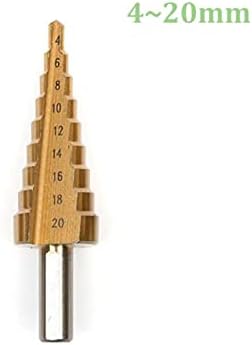 BERWENNY 3 Adet Metrik Spiral Flüt Pagoda Şekli Delik Kesici 4-12/20 / 32mm HSS Çelik Koni Matkap Ucu Seti HSS Çelik