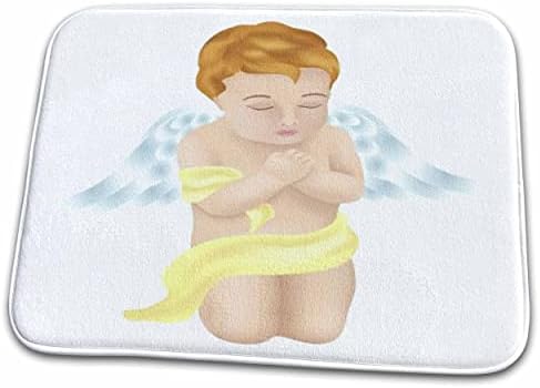 3dRose Florene Çocuk Sanatı-Bebek Melek Duası-Banyo Banyo Halısı Paspasları (kilim-39621-1)