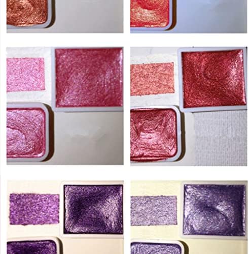 LUKEO Katı Suluboya 20 Renk Suluboya Boyalar Set Dokulu Sedefli Pigment Metalik Glitter Taşınabilir Sanat Malzemeleri