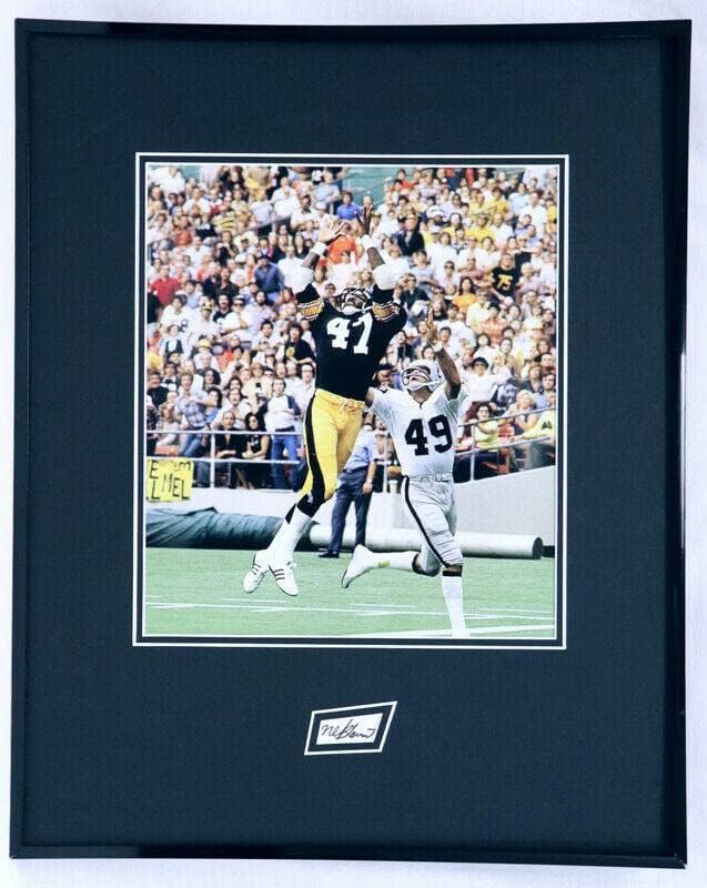Mel Blount İmzalı Çerçeveli 16x20 Fotoğraf Ekranı JSA Steelers - İmzalı NFL Fotoğrafları