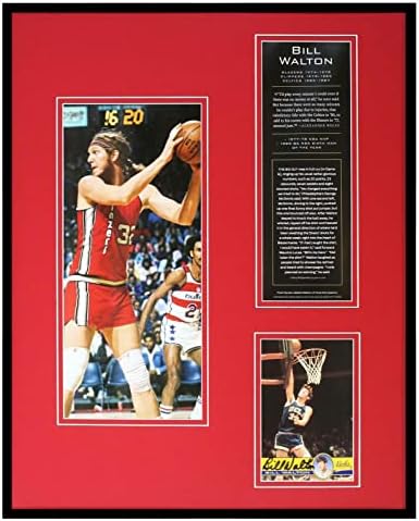 Bill Walton İmzalı Çerçeveli 16x20 Fotoğraf Ekranı JSA Blazers UCLA - İmzalı NBA Fotoğrafları